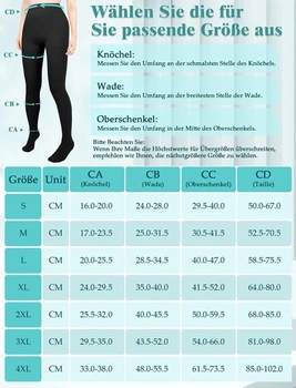 Pančuchy Evolyline EU-HHCS129 3XL kompresný