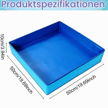 Skladací bazén pre psov z materiálu odolného proti poškriabaniu, 50x50x10cm, detský bazén pre psov,