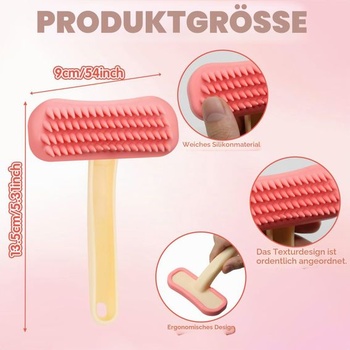 Kartáč na králíky, měkký silikonový masážní hřeben pro malá zvířata, praktický kartáč na králíky
