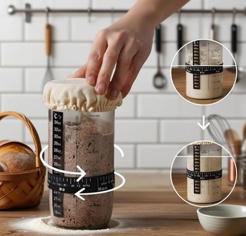 Sada na prípravu kvásku, 730ml poháre na prípravu kvásku, príslušenstvo ku kvásku, fermentačné