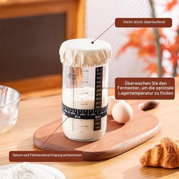 Sada na prípravu kvásku, 730ml poháre na prípravu kvásku, príslušenstvo ku kvásku, fermentačné
