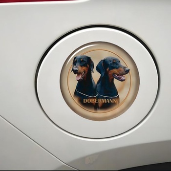 Samolepka na auto s dobrmany TIZIKJ