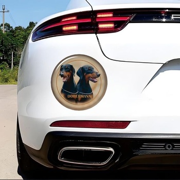 Samolepka na auto s dobrmany TIZIKJ