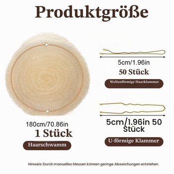 Vankúšik na drdol, vlasový vankúšik na upnuté účesy, doplnok, 180 cm - zlatý