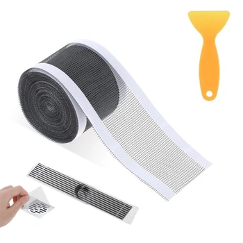 Jednorazový lapač chĺpkov do sprchy 100 mm x 10 m, samolepiace sitko do sprchového odtoku,