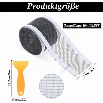 Jednorázový lapač chloupků do sprchy 100 mm x 10 m, samolepicí sítko do sprchového odtoku,