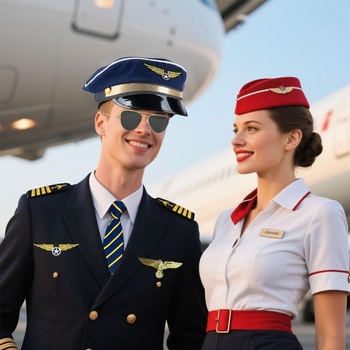 Doplnky ku kostýmu pilota kapitána, pilotná sada kapitána s karnevalovými rukávmi, pruhované
