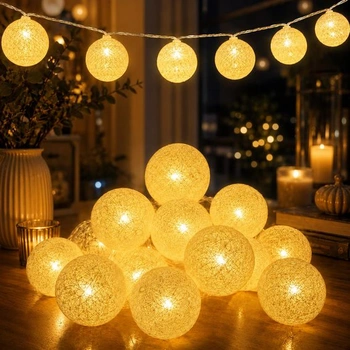 YeahBoom LED reťazové svetelné gule, 300 cm, 20 LED…