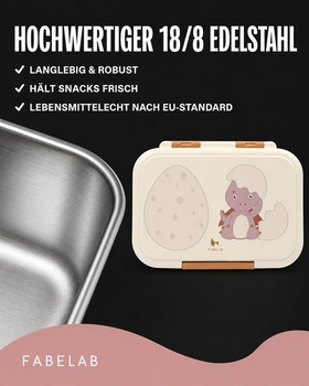 Nerezová desiatová krabička Fabelab, 1000 ml