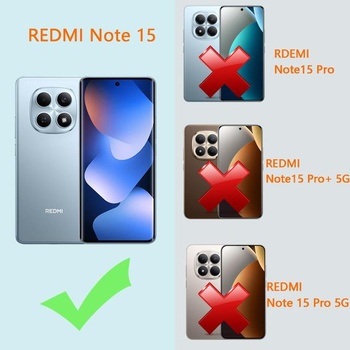 Puzdro na telefón pre Xiaomi Redmi Note 15 5G/Redmi Note 15 4G s ochranou fotoaparátu, mäkké