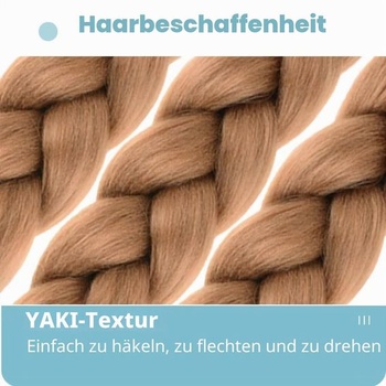 #30 Hnedý tón Syntetické vlasy na zaplietanie 24 palcov 3 balenia Easy Jumbo Braid Prednatiahnuté
