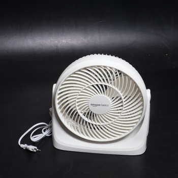 Přenosný stolní ventilátor Amazon Basics, 7 palců, tichý provoz, 3 rychlosti, 90° variabilní sklon,