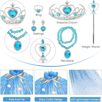 Súprava Pelerína Elsa Frozen so šperkami 8ks