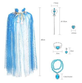 Súprava Pelerína Elsa Frozen so šperkami 8ks