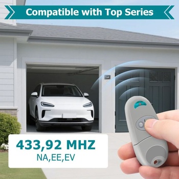 Diaľkové ovládanie brány 433,92 MHz pre výmenu a rodinné použitie, 2 kanály, rýchle klonovanie, dosah