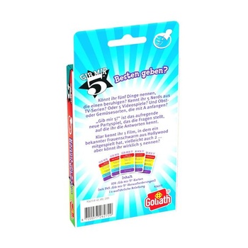 Goliath Give Me 5! Kartová hra pre vek 12 a viac hráčov, doskové hry pre 2 a viac hráčov Cestovné