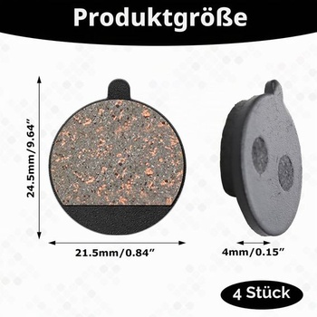 4 brzdové doštičky pre kolobežky Kugoo M4/M4 Pro, živicové polokovové brzdové doštičky, náhradné