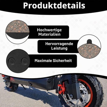 4 brzdové doštičky pre kolobežky Kugoo M4/M4 Pro, živicové polokovové brzdové doštičky, náhradné