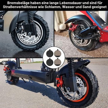4 brzdové doštičky pre kolobežky Kugoo M4/M4 Pro, živicové polokovové brzdové doštičky, náhradné