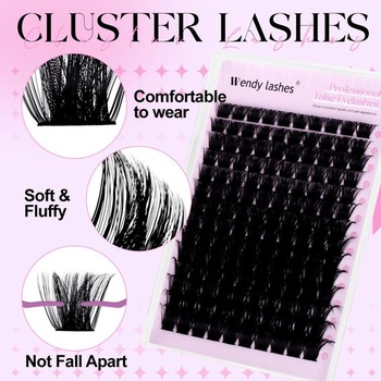 Riasy WENDY LASHES Wimpern Extensions 200D, zmiešané, 10-18 mm, Schwarz D-Curl WD-200D