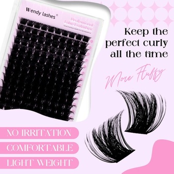 Riasy WENDY LASHES Wimpern Extensions 200D, zmiešané, 10-18 mm, Schwarz D-Curl WD-200D