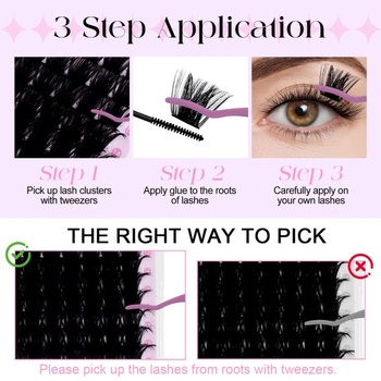 Riasy WENDY LASHES Wimpern Extensions 200D, zmiešané, 10-18 mm, Schwarz D-Curl WD-200D