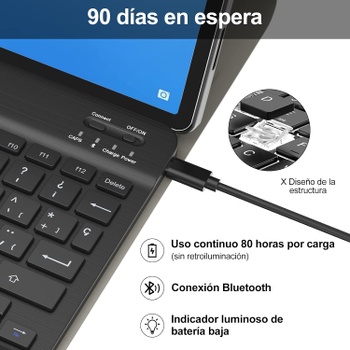 Bezdrátová klávesnice IVEOPPE pro Lenovo Tab M10 HD 2.G