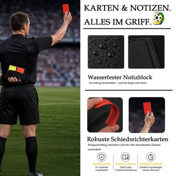 17dielna sada rozhodcov - karty futbalových rozhodcov (žlté a červené karty), píšťalka trénera,