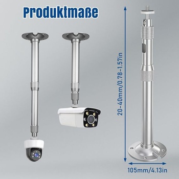 Teleskopický nástenný držiak kamery 20–40 cm pre bezpečnostné kamery – Univerzálny držiak kamery s