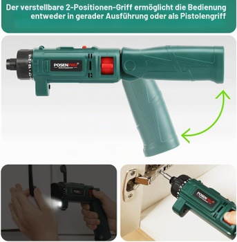 Aku skrutkovač POSENPRO s príslušenstvom