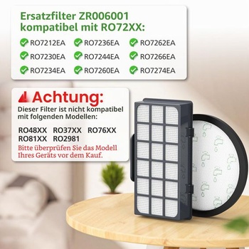 Balenie 2 HEPA filtrov kompatibilných s vysávačmi Rowenta Cyclonic X-Trem Power RO6984EA RO6941EA
