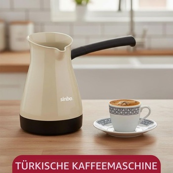 Sinbo elektrický turecký kávovar 1000 W, 5 šálok/400 ml kávovar na džezvu s 360 ° základňou,