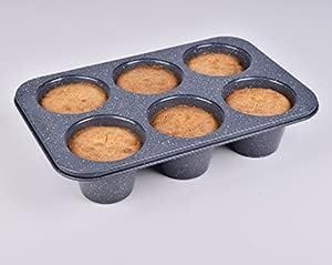 Monfish Jumbo Deep Muffin Forma - Formy na muffiny z uhlíkovej ocele s objemom 6 šálok s nepriľnavým