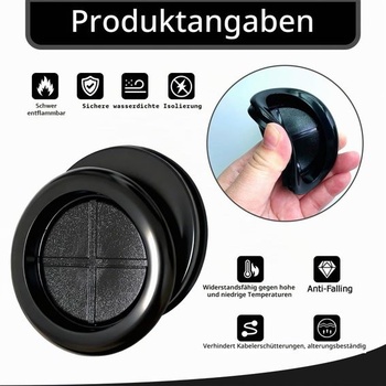 20 kusů 20mm gumových kabelových průchodek, vodotěsných, černých 20mm - 20ks
