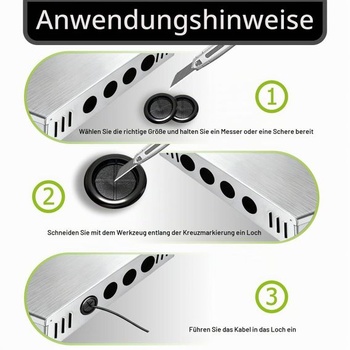 20 kusů 20mm gumových kabelových průchodek, vodotěsných, černých 20mm - 20ks