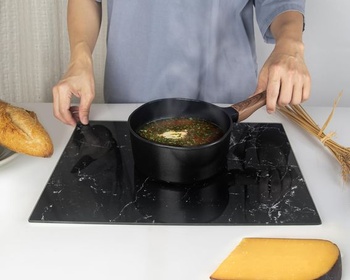 Sklenená krájacia doštička Kitchenville 40×30cm – Hygienické krájacie doštička z tvrdeného skla –