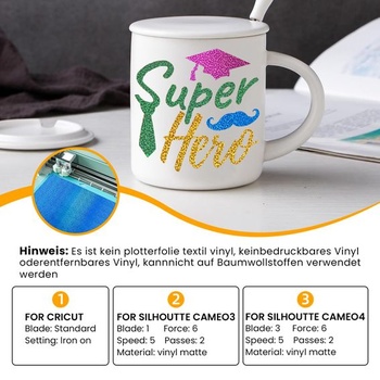 IModeur 5 listov vinylovej fólie pre plotre, trblietavá modrá - Samolepiaca vinylová fólia pre ploter,
