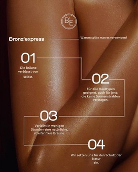 Bronz’Express | Vyrobeno ve Francii | Magické samoopalovací kapky na obličej a tělo |