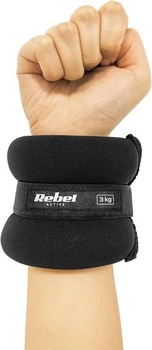 Putá Rebel Electro 2x 3 kg, neoprénové závažia na zápästie a členky, nastaviteľné závažia so suchým