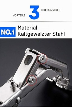 2 kusy skrytého pantu 175 stupňů, bezrámový pant pro skříňky, hydraulický, nastavitelná montáž,