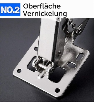 2 kusy skrytého pantu 175 stupňů, bezrámový pant pro skříňky, hydraulický, nastavitelná montáž,