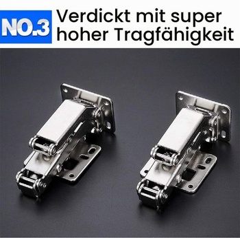 2 kusy skrytého pantu 175 stupňů, bezrámový pant pro skříňky, hydraulický, nastavitelná montáž,