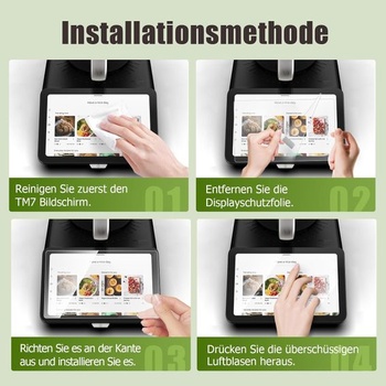 Ochranná fólia na displej pre Thermomix TM7, sada 2 ks tvrdeného skla Ancable 9H kompatibilného s