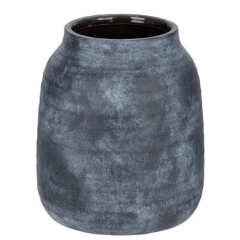 Dekoratívna keramická kvetinová váza, okrúhla stolová váza v antickom shabby chic vzhľade, váza na