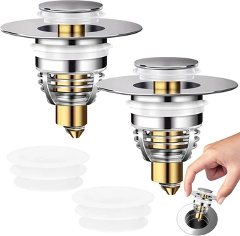 Zátky do dřezu, balení 2 kusů, univerzální (32-42 mm),…