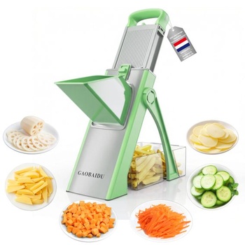 Kuchynský krájač Safety Slicer, manuálny, multifunkčný, krájač na zeleninu, čepeľ z nerezovej ocele,