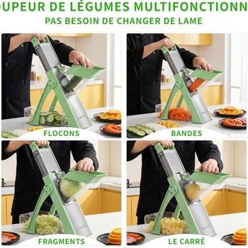 Kuchyňský kráječ Safety Slicer, manuální, multifunkční, kráječ na zeleninu, čepel z nerezové oceli,