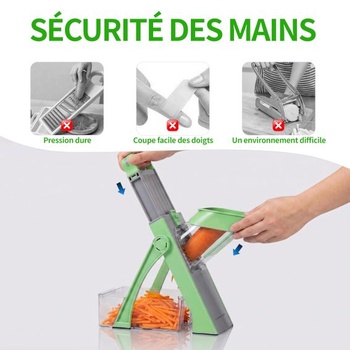 Kuchyňský kráječ Safety Slicer, manuální, multifunkční, kráječ na zeleninu, čepel z nerezové oceli,