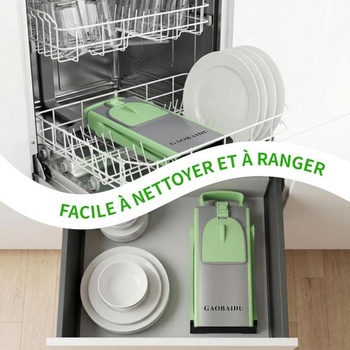 Kuchynský krájač Safety Slicer, manuálny, multifunkčný, krájač na zeleninu, čepeľ z nerezovej ocele,