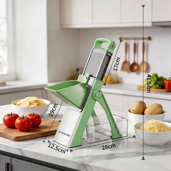 Kuchynský krájač Safety Slicer, manuálny, multifunkčný, krájač na zeleninu, čepeľ z nerezovej ocele,
